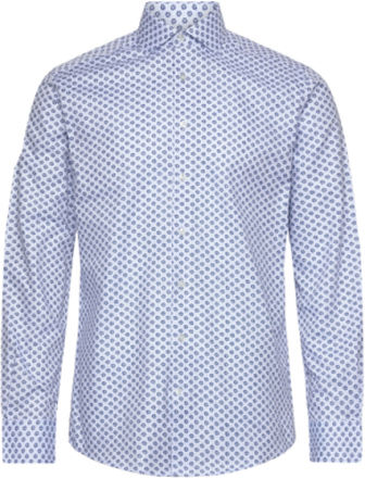 Bs Sanders Slim Fit Shirt Tops Shirts Casual Blue Bruun & Stengade