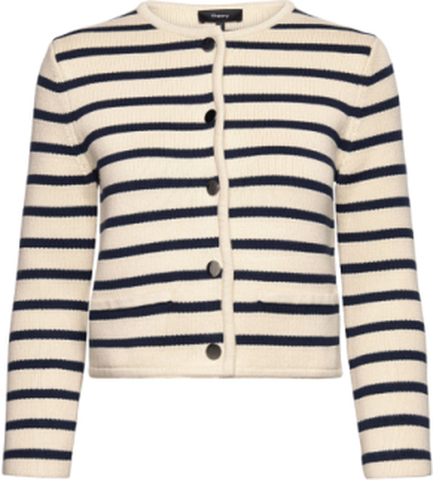 Stripe Jacket.waverl Designers Knitwear Cardigans Cream Theory