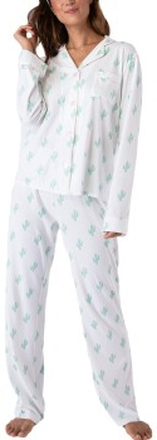 PJ Salvage Playful Prints Long Pyjamas Hvid Mønster X-Large Dame