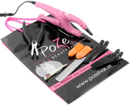 Poze Hairextensions Startbox Fusion Deluxe Set Pink