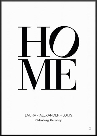 Home Letters Poster, 20 x 30 cm