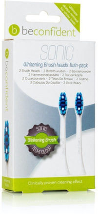 Beconfident Sonic Toothbrush heads 2-pack Whitening White