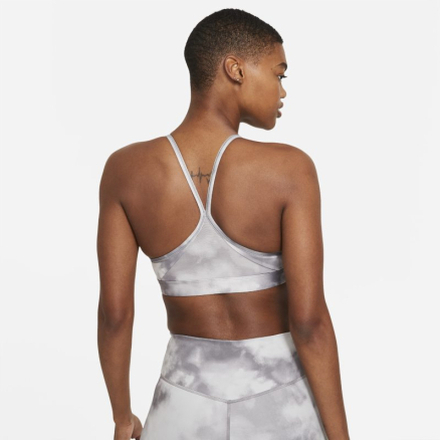 Nike Dri-FIT Indy Icon Clash Women's Light-Support Padded Strappy Sports Bra - Grey