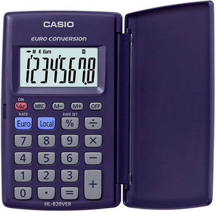 Kalkylator Casio HL-820-VER Blå Svart Ficka