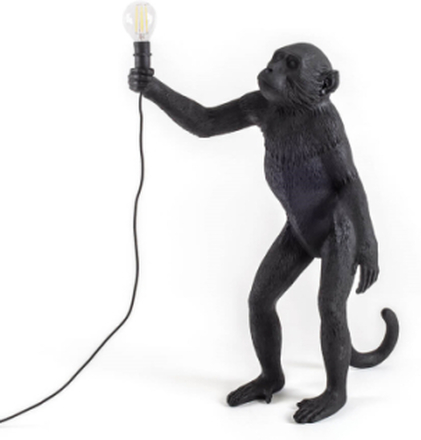 Seletti - Monkey Standing Außen Tischleuchte Schwarz Seletti
