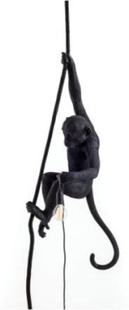 Seletti - Monkey With Rope Außen Pendelleuchte Schwarz Seletti