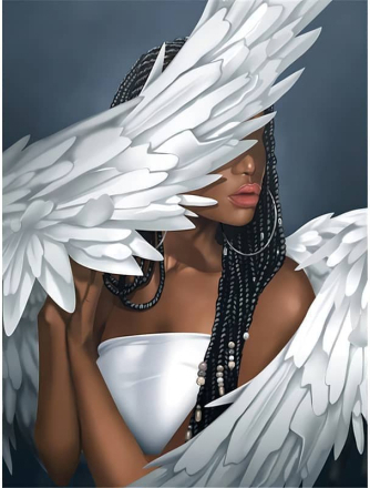 Malen nach Zahlen - Versteckter Engel, 50x60cm / Ohne Rahmen / 36 Farben (Bestseller)