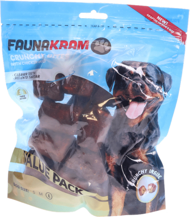 Faunakram 3 x Crunchy Hundgodis Kyckling L
