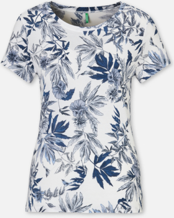 Summer Bloom - Nachtwäsche Shirt - Hellblau-Bunt
