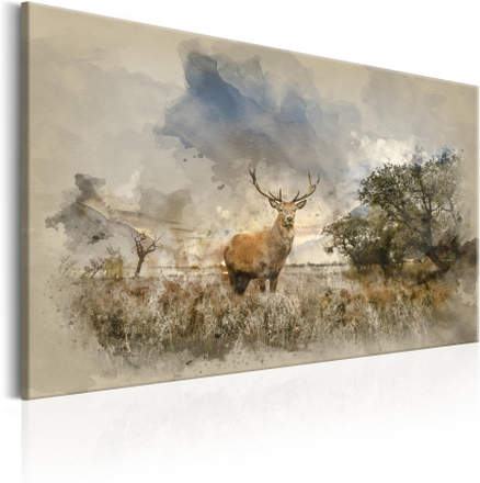 Canvas Tavla - Deer in Field - 120x80