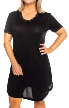 Lady Avenue Silk Jersey Nightgown Sort silke X-Large Dame