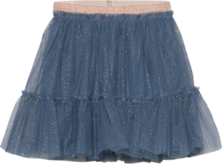 Skirt Mesh Dresses & Skirts Skirts Tulle Skirts Blå Creamie*Betinget Tilbud