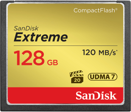 Sandisk Extreme 128gb Compactflash-kort