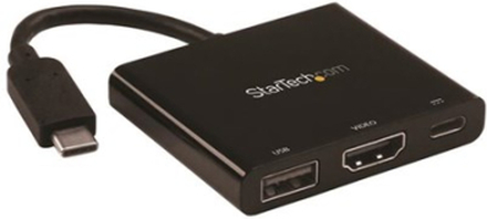 Startech Usb-c To 4k Hdmi Multifunction Adapter With Power Delivery And Usb-a Port Ekstern Videoadapter Sort