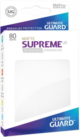 Ultimate Guard Supreme UX Sleeves Standard Size Matte White (80) set van 8 stuks