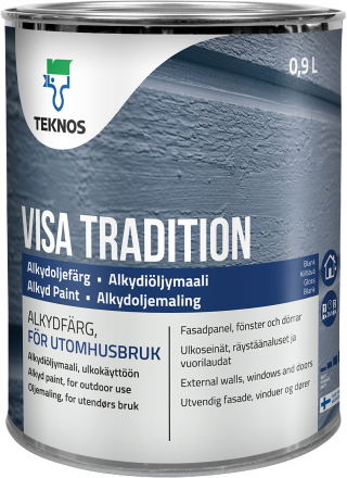 Målarfärg Teknos Visa Tradition Vit Utomhus 1L