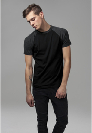 T-shirt Raglan Contrast noir/gris anthracite L
