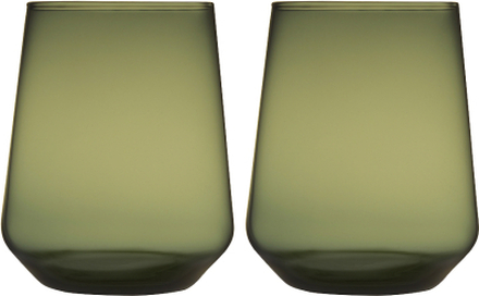 Iittala - Essence vannglass 35 cl 2 stk mosegrønn