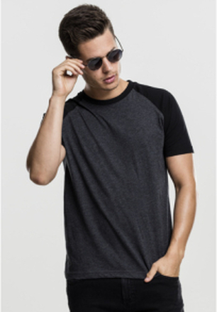 T-shirt Raglan Contrast gris anthracite/noir S