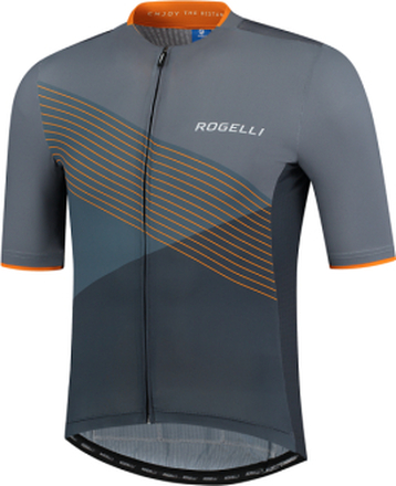 Rogelli Spike Cykeltrøje, Grey/Orange, XL
