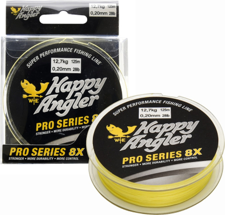 Happy Angler Pro Series 8X 125 m gul flätlina