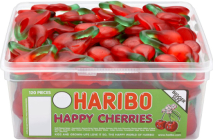 Haribo Happy Cherries - Ask med Körsbärs Vingummi 924 gram