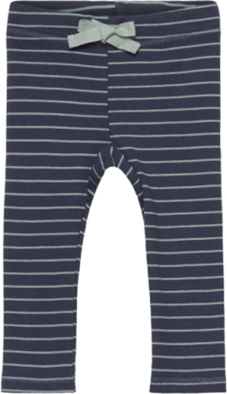 Stripe Rib Pants Baby Bottoms Leggings Navy Müsli By Green Cotton