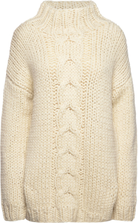 Hand Knitted Over D Jumper Tops Knitwear Jumpers White Les Coyotes De Paris