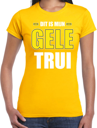 Gele trui t-shirt geel voor dames - Wieler tour / wielerwedstrijd trui shirt geel
