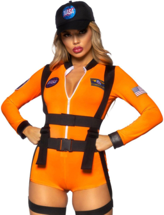 Sexy Nasa Space Commander Kostyme til Dame - Strl S
