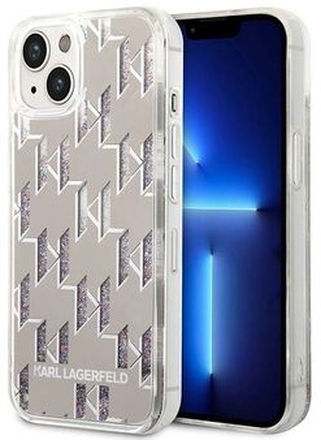 Karl Lagerfeld KLHCP14MLMNMS iPhone 14 Plus 6,7 hardcase sølv/sølv flydende glitter monogram