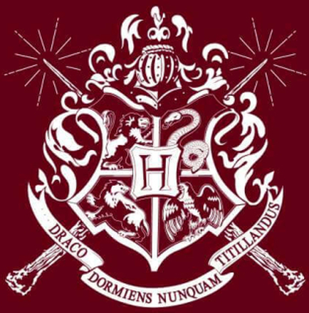 Harry Potter Hogwarts House Crest Men's T-Shirt - Burgundy - M - Burgundy