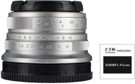 7artisans 25mm F1.8 Manuelle Fokuslinse Große Blende für E-Mount-Kameras von Sony A7 / A7II / A7R / A7RII / A7S / A7SII / A6500 / A6300