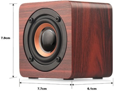 Q1 Mini Holz Bluetooth Lautsprecher Tragbare Drahtlose Subwoofer Starker Bass Leistungsstarke Sound Box Musik Zauberwürfel für Smartphone Tablet Laptop