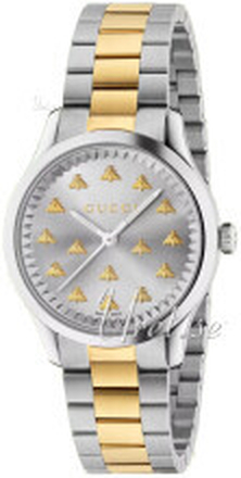 Gucci YA1265032 G-Timeless Sølvfarvet/18 karat guld Ø32 mm