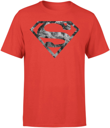 Marble Superman Logo Men's T-Shirt - Red - M - Red