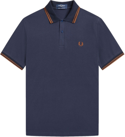 Fred Perry gjenutgaver Original Twin Tipped Polo Navy; NUT Flake-38