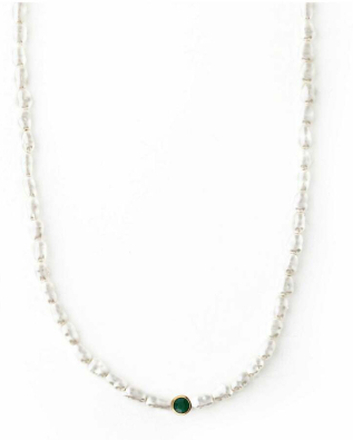 Pearl Collar Swarovski Stationed Necklace Emd - Pearl