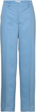 Pants With Wide Legs - Petra Fit Bottoms Trousers Wide Leg Blue Coster Copenhagen