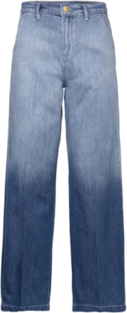 Jeans With Wide Legs And Press Fold - Petra Fit Bottoms Jeans Wide Blue Coster Copenhagen