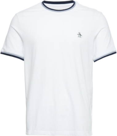 Ss Sticker Pete Ring T-shirts Short-sleeved Hvit Original Penguin*Betinget Tilbud