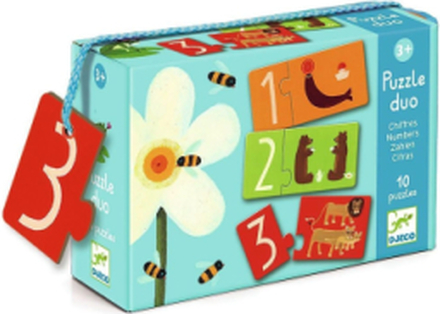 Numbers Toys Puzzles And Games Puzzles Pedagogical Puzzles Multi/mønstret Djeco*Betinget Tilbud