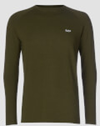 Męski T-shirt z długim rękawem z kolekcji Performance MP – Army Green/czarny - S