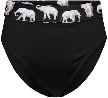 Saltabad Elephant Bikini Folded Tai Svart mönstrad 40 Dam