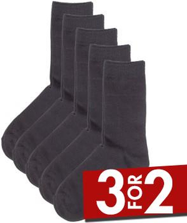 Pierre Robert Strømper 5P Eco Basic Socks Svart Str 37/40