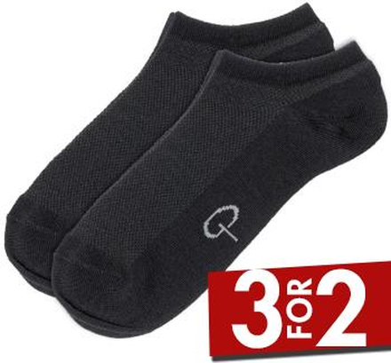 Pierre Robert Strømper 2P Wool Low Cut Socks Svart Str 37/40