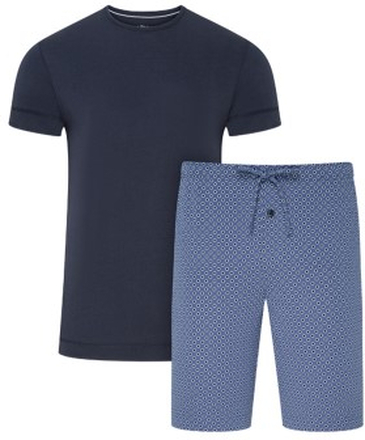 Jockey Night And Day Pyjama Short Sleeve Marine/Blå X-Large Herre