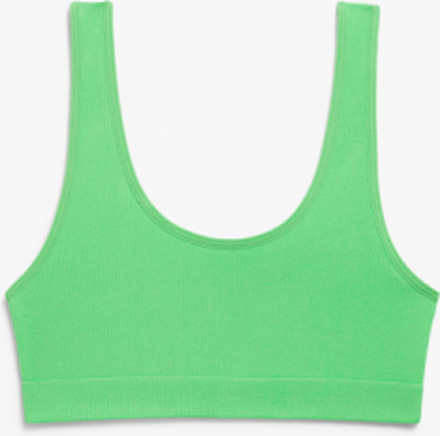 Soft seamless bra top - Green