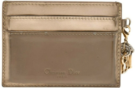 Pre-eide Micro Cannage Patent Leather Lady Dior Card Holder