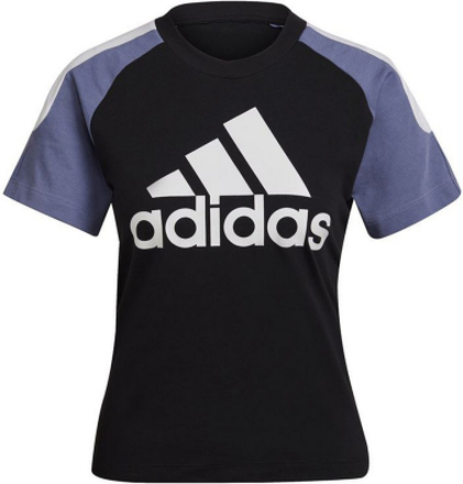 Kortærmet T-shirt til Kvinder Adidas Sportswear Colorblock Sort S